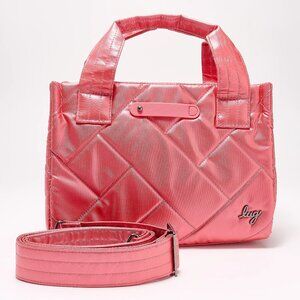 Lug Classic Quilted Crossbody with Tote Handles - Jitterbug Metallic Watermelon